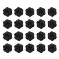 20 Pcs Floral Applique, 3D Flower Lace Applique Sew on Patch Decoration for DIY Craft Projects, 4cm Black