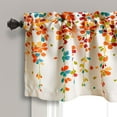 thumbnail image 3 of Lush Decor Weeping Flower Room Darkening 18" x 52" + 2" Header Floral Gray 3" Rod Pocket Single Valance, 3 of 10