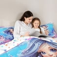 thumbnail image 4 of Feelyou Blue Mermaid Princess Twin Bedding Sets 7pcs, Tale Ocean Bedding Comforter Set, 4 of 8