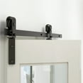 thumbnail image 3 of Folding Sliding Barn Door Hardware Kit Heavy Duty Roller Track Kit For 2 Doors Smoothly Quietly Easy To Install No Door ,Easy Install, 3 of 7