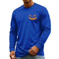 thumbnail image 2 of YNGKMEA Mens Long Sleeve Crew Neck T Shirts Fashion Casual Pumpkin Face Print Pullover Sweatshirt For Fall Winter Wear, 2 of 5