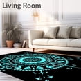 thumbnail image 2 of ODIKA 8'x10' Machine Washable Non-Slip Area Rug, Ethereal Dreamscape Ornate Jewel Inspired High Traffic Rug with Pad, Black, 557917, 2 of 8