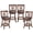 Light Brown 24", variant on Costway 29” Swivel Bar Stool Set of 2 with Rubber Wood Frame, Hollowed Backrest, Footrest