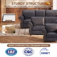 thumbnail image 3 of Poshby Living Room Furniture Set of 2 with Accent Chairs(1pc) and Loveseat(1pc), Fabric Material for Living Room, Red Brown, 3 of 8
