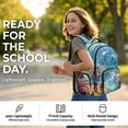 thumbnail image 6 of Xoenoiee Dolphin Fish Coral Print Kids School Backpack Casual Travel Daypack Lightweight Schoolbag Backpack Bookbag for Teens Girls Middle School Laptop Backpack with Zipper Pocket, 6 of 7