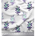 thumbnail image 1 of Soimoi Poly Georgette Fabric Leaves & Floral Block Print Fabric by The Yard 52 Inch Wide, 1 of 4