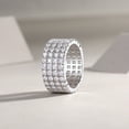 thumbnail image 5 of CKT Fine Jewelry S925 Sterling Silver Plated 18k White Gold Ring with 3.78 Carat Moissanite Stone, Perfect for Weddings and Engagements Women Rings, 5 of 6