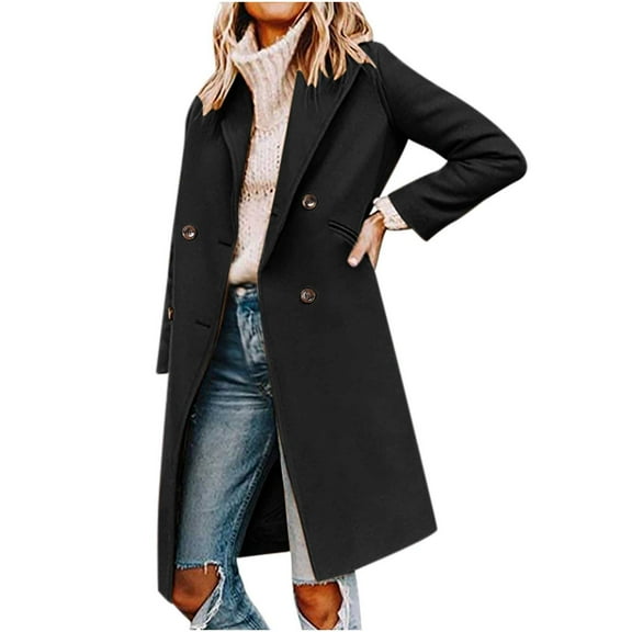 Hueook Winter Coats for Women Plus Size Buttons Warm Hooded Down Coat Long Sleeve Shirts Blouses Outwear Tops with Pockets Fashion Printed Long Cardigan Tops