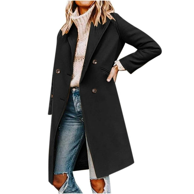 Manteau Coupe-Vent à Simple Boutonnage pour Femme, Décontracté, Chaud, Col Rabattu, Anoraks