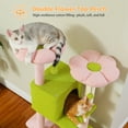 thumbnail image 2 of PEQULTI 52'' Flower Cat Tree for Indoor Cat Cute Cat Tower with Large Perch and Dual Condos Pink, 2 of 4