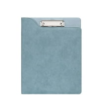 Clipboard Folder Portfolio, A4 Leather Padfolio Clipboard, Professional Business Portfolio Folder for Interview Resume Office Conference -Blue A