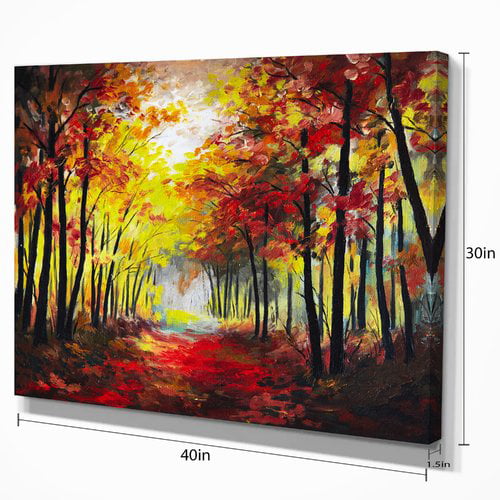 Autumn Woods Landscape Canvas Wall Art Print Picture Various Sizes 3 v