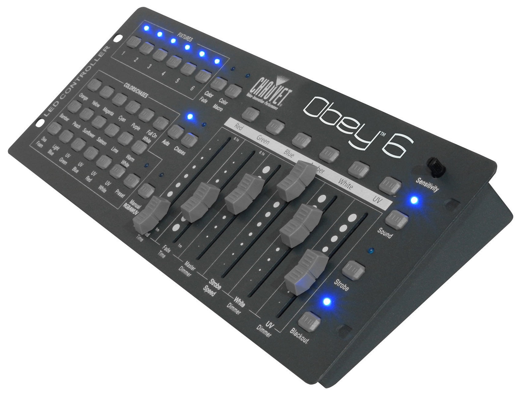 Chauvet DJ 6-Channel DMX MIDI FX Controller, Universal, Black, 3.8 lb