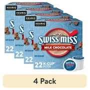 (4 pack) Swiss Miss Milk Chocolate Hot Cocoa, K-Cup Pods, 22 Count