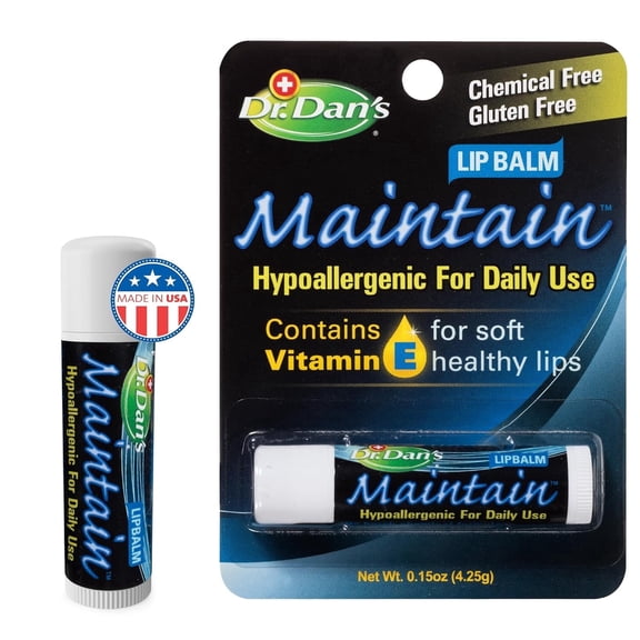 Dr. Dan's Maintain Lip Balm, Moisturizing for Dry, Chapped Lips, 0.15 oz, 1 Count