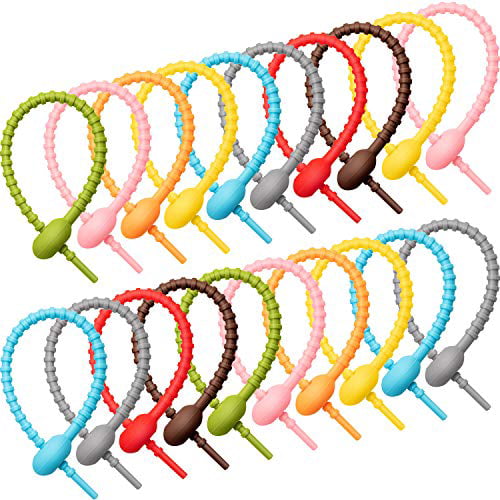 White OUMEIDY Twist Ties 1000pcs 4.8inch Kraft Paper Twist Ties Reusable Bread Ties for Treat Bags/Gift/Party/Cake Pops and Household 