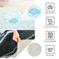 thumbnail image 4 of Toilet Rug Set Non-Slip Bathroom Rugs Soft Plush Machine Washable Contour Bath Mat White Black Marble Texture 24x20/24x16, 4 of 9