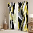thumbnail image 3 of Manfei Minimalist Abstract Blackout Curtains Set of 2 (52x84 Each), Aesthetic Striped Window Curtains, Gray White Black Yellow Curtains and Drapes, Microfiber Bedroom Decor, 3 of 6