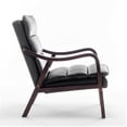 thumbnail image 4 of Uspridefurniture Clovis 24.8" Wide Mid-Century Modern Faux Leather Armchair, Black, 4 of 5