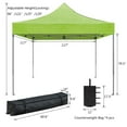 thumbnail image 7 of Lacoo 10' x 10' Pop-up Canopy with Straight Legs Wedding Party Tent Folding Gazebo Beach Canopy with Carry Bag,Green, 7 of 7