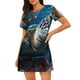 thumbnail image 1 of Balery Ocean Coral Turtle Camisón de manga corta con cuello redondo para mujer, cómodo y elegante., 1 of 6
