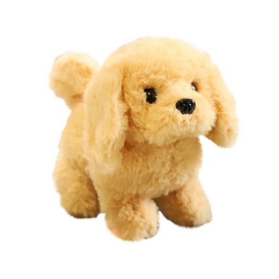 STPToys Walking Barking Toy Dog,Plush Puppy Electronic Interactive Toys Realistic Stuffed Animal Companion Cuddly Toys Birthday Gift - Brown