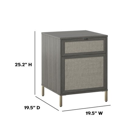 Twin Star Home Night Stand with USB Charging