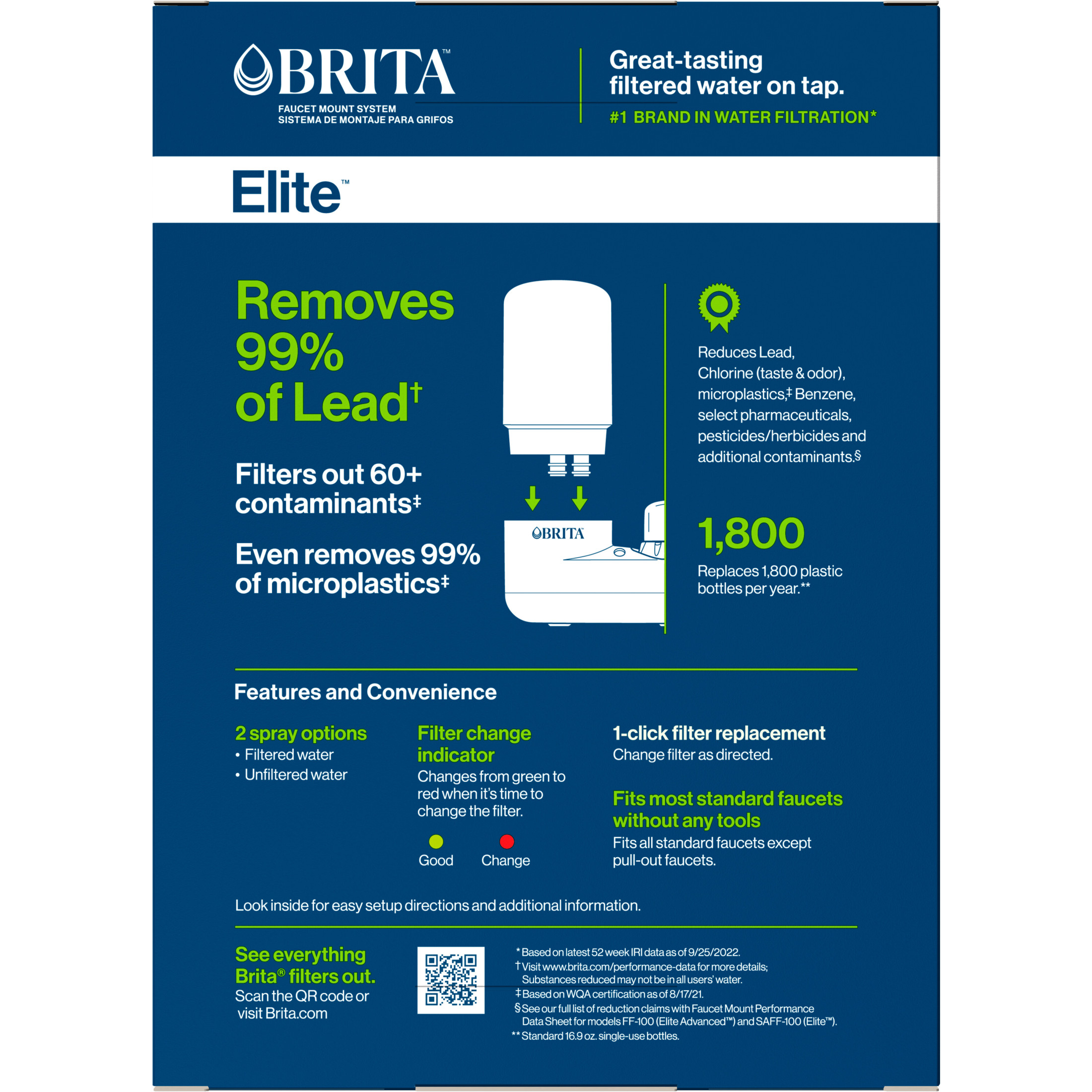 Brita Elite White Faucet Water Filter System with Lead Reduction photo 3