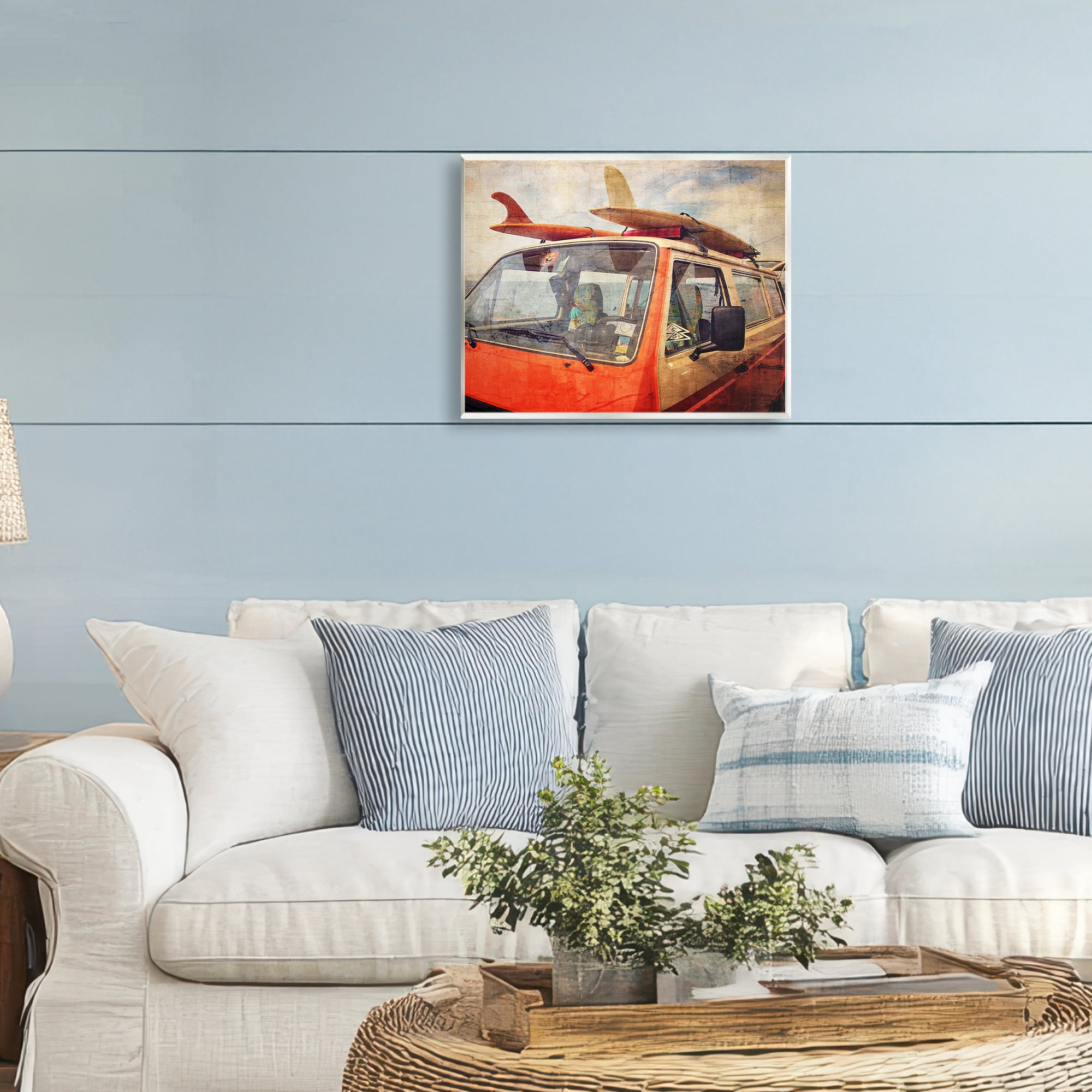 Stupell Industries Surf Bus Vintage Distressed Wall Plaque Art, design by Grotto Studios