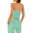 thumbnail image 3 of Conjunto de dos piezas Panadila para mujer, a rayas, verde veraniego (M), 3 of 6