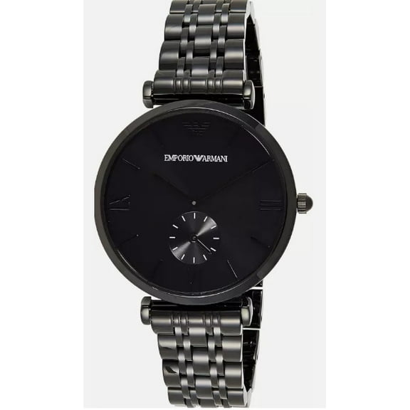 EMPORIO ARMANI AR11299 BLACK DIAL BLACK STAINLESS BRACELET MENS WATCH
