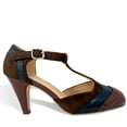 thumbnail image 2 of Chase & Chloe Women's Vintage-Inspired T-Strap Heels with Two-Tone Wingtip Detailing, 2 of 4