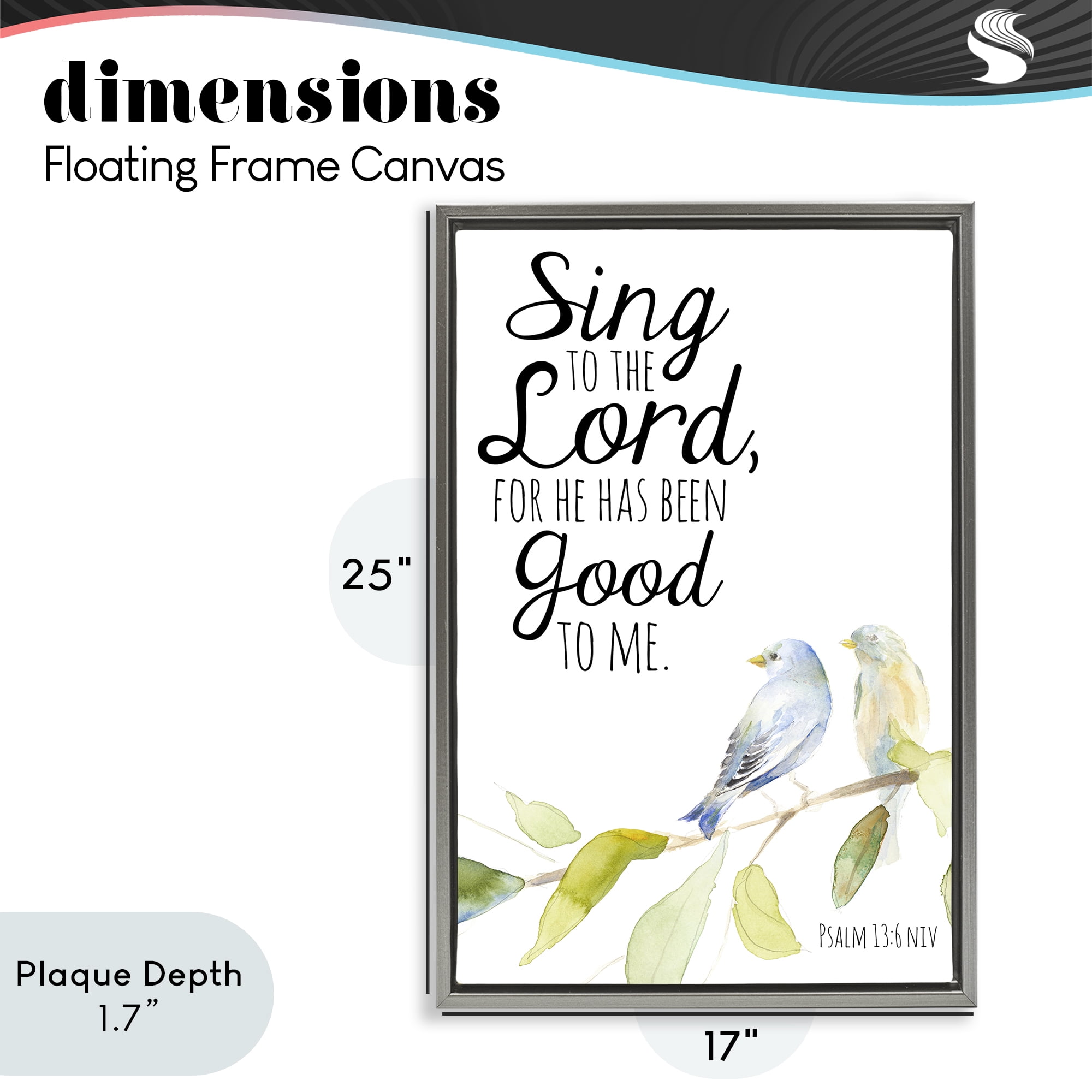 Stupell Industries Sing To The Lord Gray Framed Floater Canvas Wall Art, design by Lanie Loreth