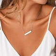 thumbnail image 5 of Turandoss Dainty 14K White Gold Plated Layering Pearls Drop Necklace for Women Handmade Multilayer Bar Disc Pendant Choker Simple Trendy Personalized Jewelry Birthday Gifts for Women, 5 of 8