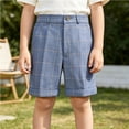 thumbnail image 5 of LIBRCLO Kids Shorts for Boys Size 5-6 Years with Pockets Casual Lightweight Summer School Uniform Suit Shorts Blue, 5 of 5