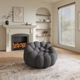 thumbnail image 2 of The Magic Home 49" 1-Seater Bubble Curved Couch, Dark Gray, 2 of 9