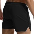 thumbnail image 5 of JoveMarine Men's Quick Dry Mesh Training Pants Breathable Running Shorts for Fitness and Sports Thin Casual Summer Pants Black M, 5 of 6