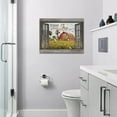 thumbnail image 2 of Rustic Old Barn Wall Decor Country Barn Windmill Pictures Wall Art Farmhouse Hummingbird Canvas Print Painting Framed Home Artwork For Bathroom Living Room Bedroom Kitchen Office 16"x12", 2 of 6