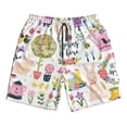 thumbnail image 5 of Goofa Spring Flowers Birds Printed Mens Swim Trunks Summer Quick Dry Short Beach Swimwear Bathing Suits-Small, 5 of 9