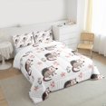 thumbnail image 3 of Homewish Opossum Bedding Comforter Set,Cute Flower Florl Twin Comforter Sets,Pink White Gray Bedding Set For Boys Teens，Luxury Bedroom Decor,2-Piece, 3 of 8