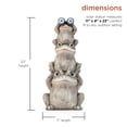 thumbnail image 4 of Alpine Corporation Solar 3-Stack Frogs Statue w/LED Light, 24 tall, 4 of 14