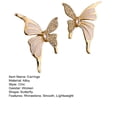 thumbnail image 7 of Hyasfey 1 Pair Women Ear Studs Butterfly Shape Rhinestone Decor Smooth Anti-rust Prom Dating Commute Party Stud Earrings Ear Jewelry, 7 of 7