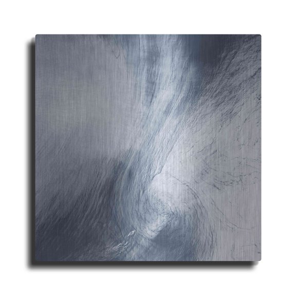 Luxe Metal Art 'Earth as Art: Whirlpool Clouds' Metal Wall Art, 12"x12"