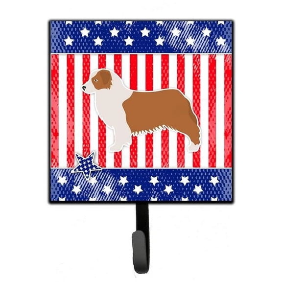 Carolines Treasures BB3333SH4 USA Patriotic Australian Shepherd Dog Leash or Key Holder
