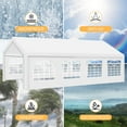 thumbnail image 4 of HOTEEL 13x26 Heavy Duty Party Tent, Commercial Outdoor Canopy Wedding Tents for Parties with 8 Sidewalls & Built-in Sandbags, Waterproof Outdoor Canopy Tents, White, 4 of 13