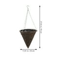 thumbnail image 2 of Kkewar 2Pcs Pointed Hanging Flower Basket Woven Hanging Flower Arrangement Basket, 2 of 10