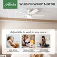 thumbnail image 6 of Hunter - Anisten Indoor Low Profile Ceiling Fan With Light, 52-inch, Fresh White, Modern-style, 3-speed WhisperWind Motor, 52835, for Living Rooms, Bedrooms, 6 of 15