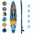 thumbnail image 4 of WINGOMART XL 12FT Inflatable Stand up Paddle Board w/Premium SUP Accessories & Carry Bag |upgraded paddle boards w/ 3 Fish Fin for Paddling |Up to 2 Person / 380LB -Tulum Edition, 4 of 10