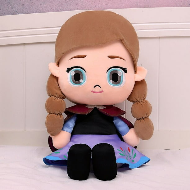 Nueva muñeca de princesa de la nieve de Disney, juguete de peluche, regalo de cumpleaños de gran tamaño zhangyuxiang LED