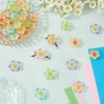 thumbnail image 4 of 1 caja de 60 cabujones de resina con forma de flor de plumeria, grandes y coloridos, con motivos hawaianos de playa y mar, para verano., 4 of 5
